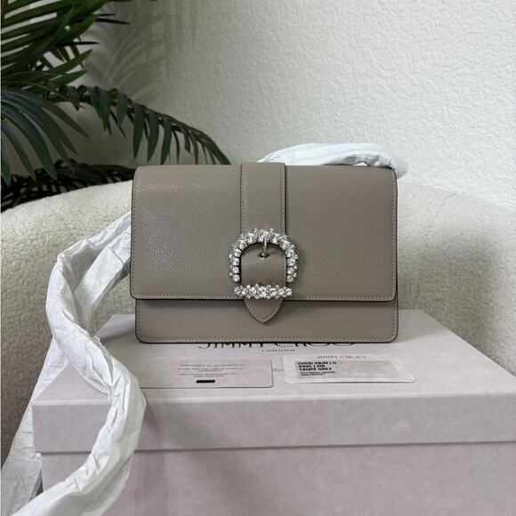 Jimmy choo leather Cheri crossbody bag grey - Picture 3 of 10